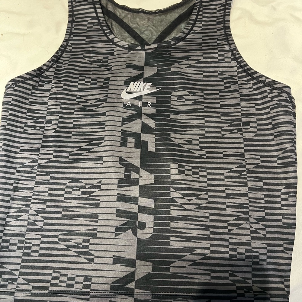 Nike Black and Gray Tank Top